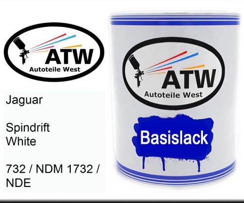 Jaguar, Spindrift White, 732 / NDM 1732 / NDE: 1L Lackdose, von ATW Autoteile West.